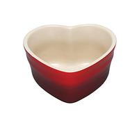 Le Creuset Cuenco corazón de cerámica de gres, 0, 3L, Cereza, 91002926060000
