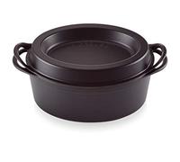 Le Creuset Doufeu oval de hierro fundido, 32 cm, Apto para todas las fuentes de calor, incluso inducción, Negro Mate, 25084320000460