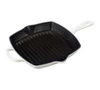 Le Creuset esmaltado Firma de hierro fundido Square Skillet Grill 10.25 """" Blanco