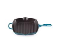 Le Creuset esmaltado Firma de hierro fundido Square Skillet Grill 10.25 """" Deep Teal