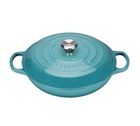 Le Creuset Evolution Cacerola Baja, Hierro Fundido, Azul Caribe, 26 cm
