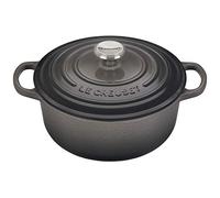 Le Creuset Evolution Cocotte con tapa, Redonda, Todas las fuentes de calor incl. inducción, 2,4 l, Hierro fundido, Gris(Flint), 20 cm