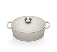 Le Creuset Evolution Cocotte de hierro fundido con tapa, Ovalada, 27 cm, 4,1 L, Beige Merengue,21178277164430