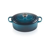 Le Creuset Evolution Cocotte de hierro fundido con tapa, Ovalada, 29 cm, 4,7 L, Azul Deep Teal,21178296422430