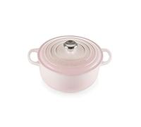 Le Creuset Evolution Cocotte de hierro fundido con tapa, Redonda, Pomo de acero inoxidable, ⌀ 20 cm, 2,4 L, Rosa Shell Pink,21177207774430