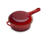 Le Creuset Evolution Sartén de hierro fundido 2 en 1, diámetro 22 cm, 2.3 L, Cereza, 25044220602460