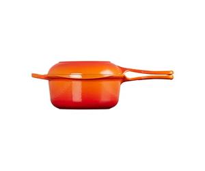 Le Creuset Evolution Sartén de hierro fundido 2 en 1, diámetro 22 cm, 2.3 L, Volcanico, 25044220902460