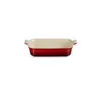 Le Creuset Bandeja rectangular Heritage de cerámica de gres, 32 cm, 4 L, Cereza