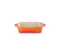 LE CREUSET Fuente rectangular de hierro fundido 33cm/4,9l SIGNATURE Rojo Horno naranja