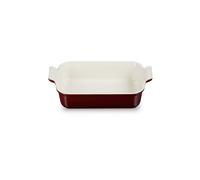 LE CREUSET Fuente rectangular Tradition de gres 26x19cm/2,4l Garnet rojo oscuro