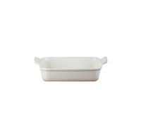Le Creuset Bandeja rectangular Heritage de cerámica de gres, 26 cm, 2.4 L, Meringue, 71102267160001