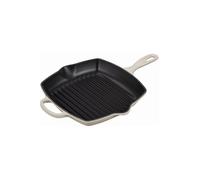 LE CREUSET Grillpfanne quadratisch 26x26cm Signature Meringue crema