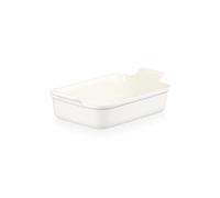 Le Creuset Heritage - Fuente rectangular (cerámica, 26 cm), color blanco