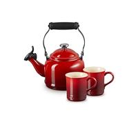 Le Creuset Hervidor Demi (1.25 cuartos de galón) y 2 tazas (14 onzas cada una), cereza