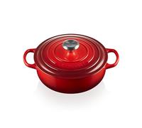 Le Creuset Horno de hierro fundido esmaltado Signature Sauteuse, 3.5 qt., Cerise