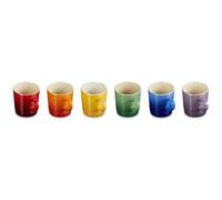 LE CREUSET Juego de 6 tazas de café espresso stoneware Rainbow