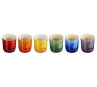 LE CREUSET Juego de 6 tazas de capuchino Stoneware Rainbow