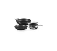 LE CREUSET Juego de cocina de aluminio antiadherente de 3 piezas negro