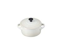 Le Creuset Mini cocotte de cerámica de gres, 10 cm, 0, 2L, Meringue, 71901107160100
