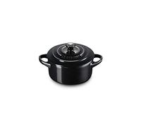 Le Creuset Mini cocotte de cerámica de gres, 10 cm, 0, 2L, Negro Onyx, 71901101400000