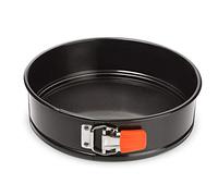 Le Creuset Molde antiadherente desmontable, redondo, diametro 26 cm, resistente a ácidos, revestimiento de acero al carbono, Gris y Naranja, 94101800000000