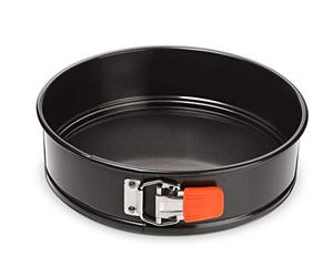 LE CREUSET Molde antiadherente desmontable, redondo, diametro 26 cm, resistente a ácidos, revestimiento de acero al carbono, Gris y Naranja, 94101800000000
