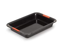 Le Creuset Molde antiadherente rectangular, 28 cm, resistente a ácidos, revestimiento de acero al carbono, Gris y Naranja, 94101600000000, 94101600000000