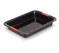 Le Creuset Molde antiadherente rectangular, 33 x 23 cm, resistente a ácidos, revestimiento de acero al carbono, Gris y Naranja, 94101039000000, 94101039000000