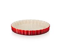 LE CREUSET Molde tarta de cerámica de gres, 24 cm, 1, 14 L, Cereza, 71120240600001