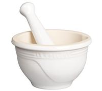 Le Creuset Mortero y mortero de gres, 300 ml, color blanco