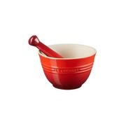 Le Creuset Mortero y pistilo de cerámica de gres, diámetro 11.5 cm, 360 g, 300 ml, Cereza, 81209300600003