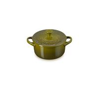 Le Creuset Olive Branch Collection - Mini cocotte redondo clásico de gres, 24 onzas, oliva, 75447170411131