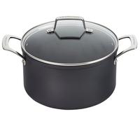 Le Creuset Olla de cerámica antiadherente esencial con tapa de vidrio, 6.3 cuartos de galón