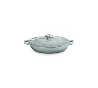 LE CREUSET Olla gourmet SIGNATURE BLUME 26cm Sea Salt gris claro