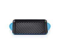 Le Creuset Parrilla rectangular grill de hierro fundido, 32 cm, Azure, 20202322200460