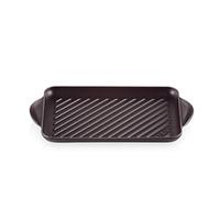 LE CREUSET Parrilla rectangular grill de hierro fundido, 32 cm, Negro Mate, 20202320000460