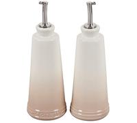 Le Creuset PG8042-10716 Signature - Juego de aceite y vinagre de gres, 10 onzas cada uno, merengue