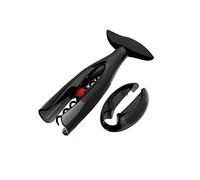 Le Creuset Sacacorchos de mesa y cortacápsulas, GS200, Extracción de tapones de vino, Policarbonato, Negro, 59062011007461
