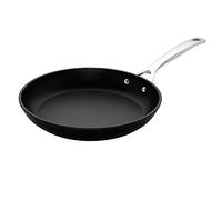 LE CREUSET Sartén baja de aluminio antiadherente, diámetro 24 cm, para todas las fuentes de calor, incluso la inducción, Antracita/Plateado, 51112240010002