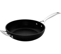 Le Creuset Sartén de aluminio antiadherente con asa y mango, alta, Ø 28 cm, libre de PFOA, para todas las fuentes de calor, incluso la inducción, antracita/plateado