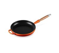 Le Creuset Sartén Signature con mango de madera de hierro fundido, 24 cm, 1, 6 L, Volcanico, 20258240900422