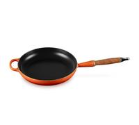Le Creuset Sartén Signature con mango de madera de hierro fundido, 26cm, 2 L, Volcanico, 20258260900422