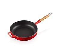 Le Creuset Sartén Signature con mango de madera de hierro fundido, 28 cm, 2, 6 L, Cereza, 20259280600422