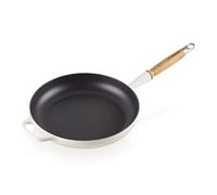 Le Creuset Sartén Signature con mango de madera de hierro fundido, 28 cm, 2, 6 L, Meringue, 20258287160422