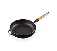 Le Creuset Sartén Signature con mango de madera de hierro fundido, 28 cm, 2, 6 L, Negro Mate, 20259280000422