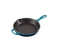 Le Creuset Sartén skillet alta de hierro fundido, 26 cm, 2 litros, Deep Teal, 20187266420422