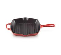 LE CREUSET Sartén skillet cuadrada grill de hierro fundido, 26 cm, Cereza, 20183260600422