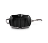 LE CREUSET Sartén skillet cuadrada grill de hierro fundido, 26 cm, Flint, 20183264440422