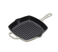 Le Creuset Sartén skillet cuadrada grill de hierro fundido, 26 cm, Meringue, 20183267160422