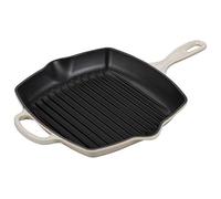 Le Creuset Sartén skillet cuadrada grill de hierro fundido, 26 cm, Meringue, 20183267160422
